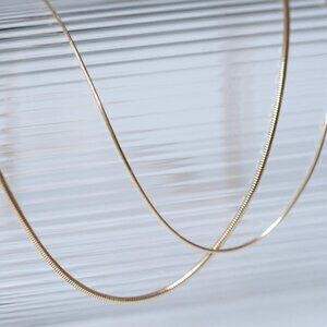 14K Solid 2mm 18" Round Snake Chain